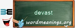 WordMeaning blackboard for devast